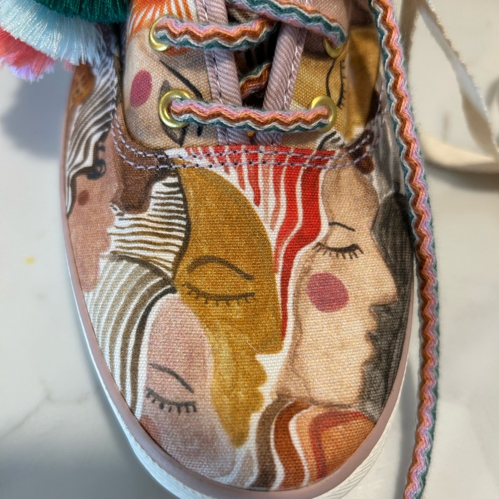 Justina Blakeney Keds X Jungalow Champions Pink Chorus Sneakers women  6.5  NWT - Picture 8 of 8